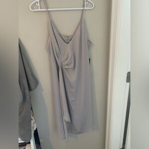 Express Asymmetrical Light Gray/Silver Dress
